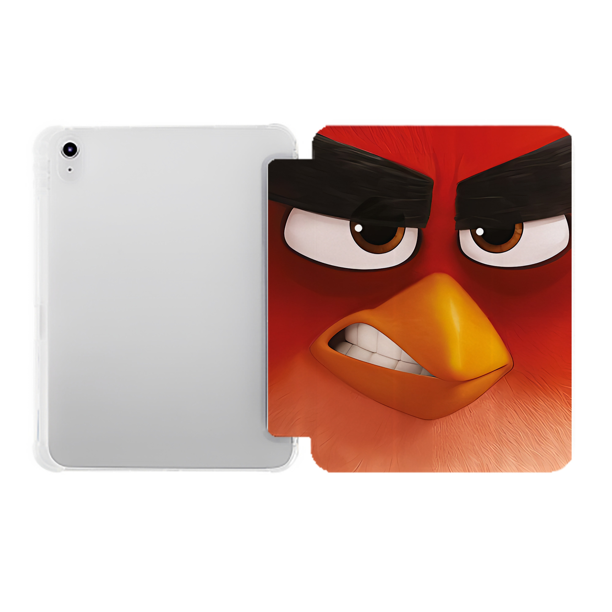 （画像用） Angry Birds アングリーバード IPad ケース ペン収納付き 三つ折りスタンド PUレザー×シリコン 対応機種9.5/10.5/10.9インチ